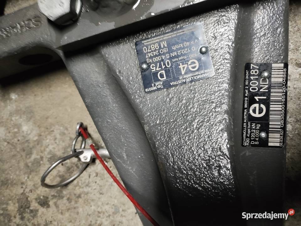 Zaczep kulowy K80 Oryginał Fendt Valtra Massey Szubin