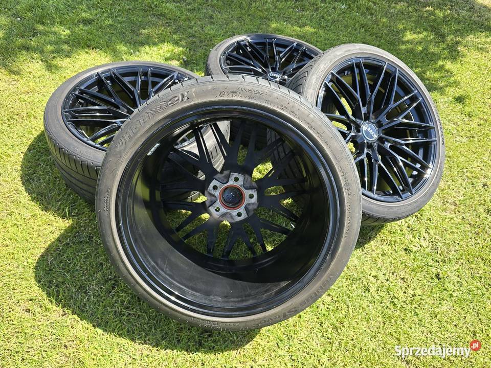Sprzedam alufelgi czarne AUDI 19 5x112 z oponami Motoryzacja małopolskie Wielmoża
