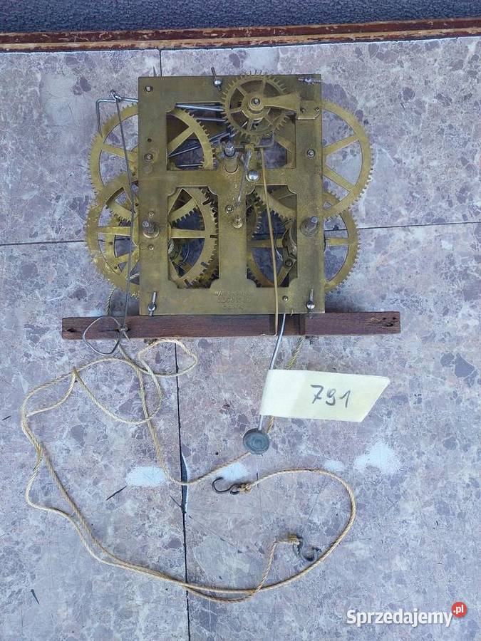 791 Mechanizm starego zegara ściennego pomorskie Tczew sprzedam