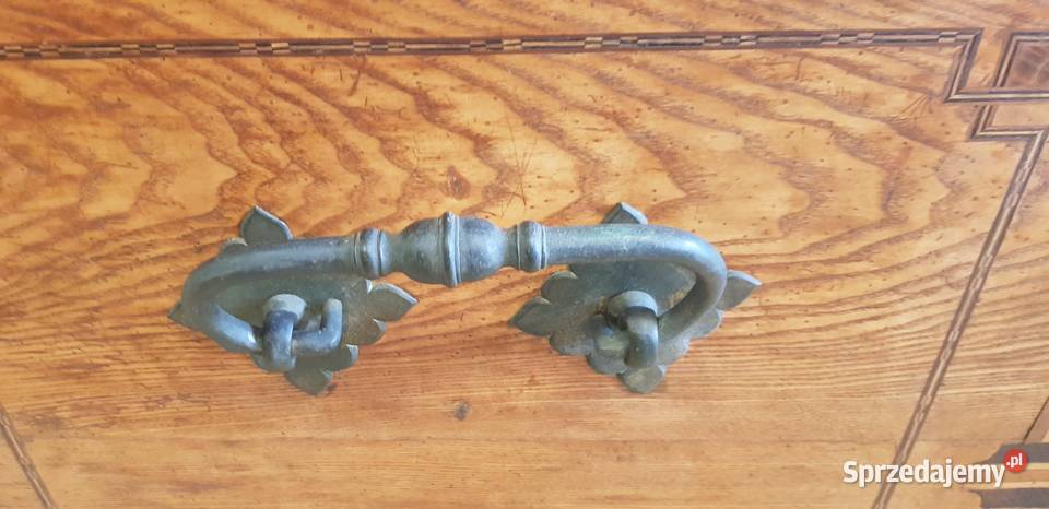 Skrzynia kufer elbląski barok jesionowa intarsja Orneta