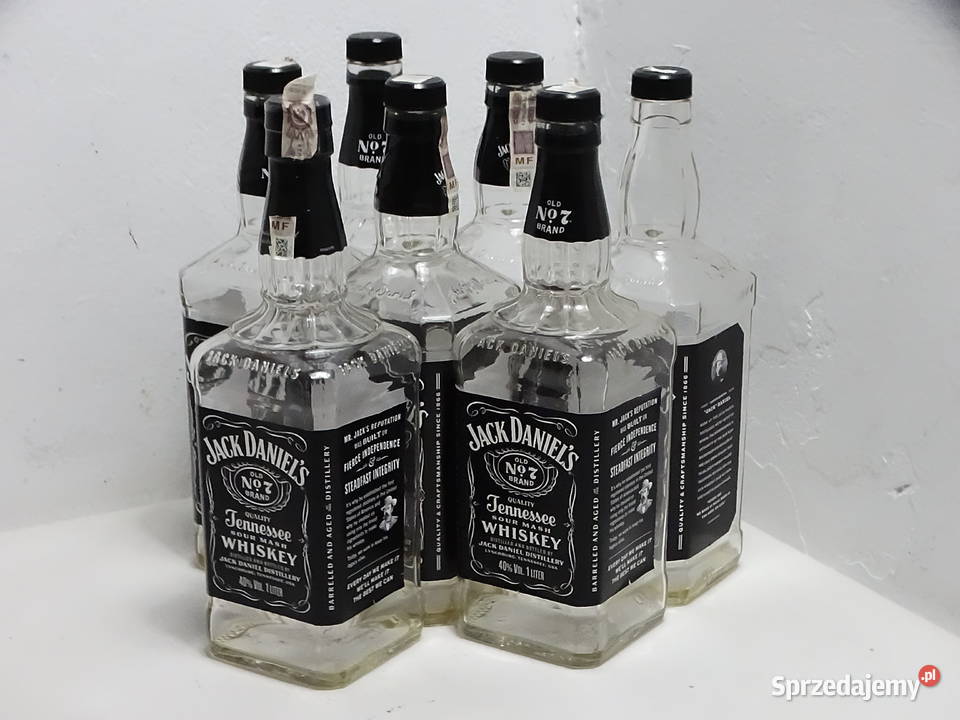 Puste Butelki Jack Daniels 1L Zestaw 7 Sztuk Old Biłgoraj