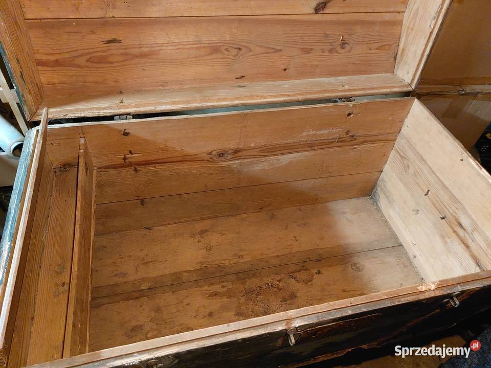 Ogromna drewniana skrzynia posagowa Mosina sprzedam