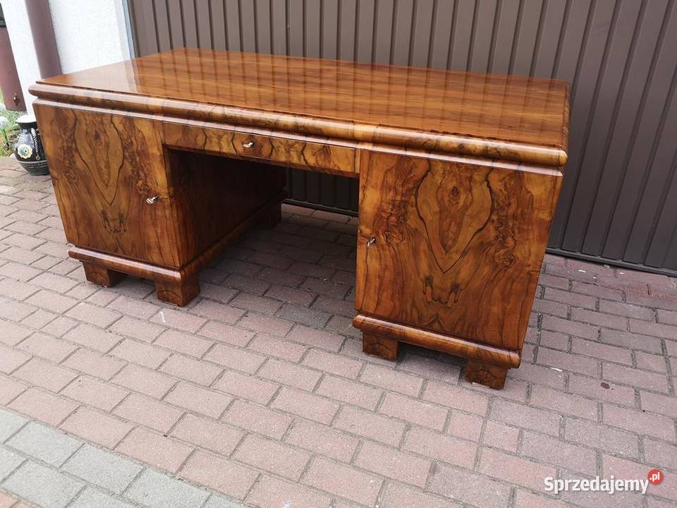 Biurko ARTDECO Orzech Politura Stare Antyk Swarzędz sprzedam