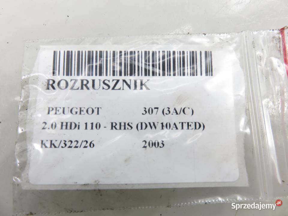 ROZRUSZNIK PEUGEOT 307 20 HDi D7R27