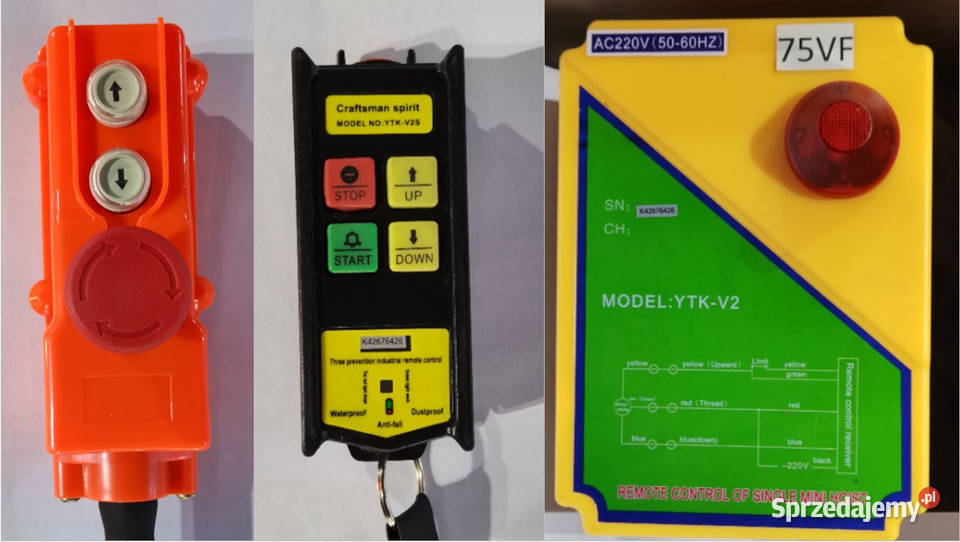 Wciągarka budowlana linowa 230V podnoszenie 500 Brzezie