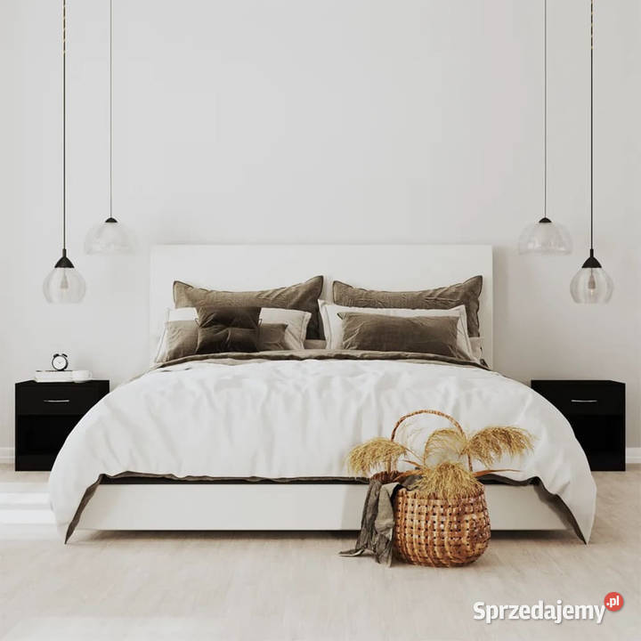 Szafki nocne z szufladą 2 czarne WM342583 Nocne Warszawa