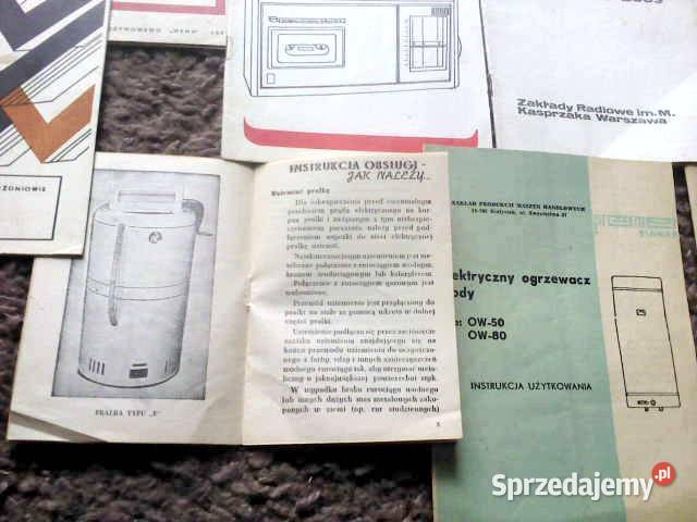 Instrukcje obsługi i schematy z PRL Zakopane