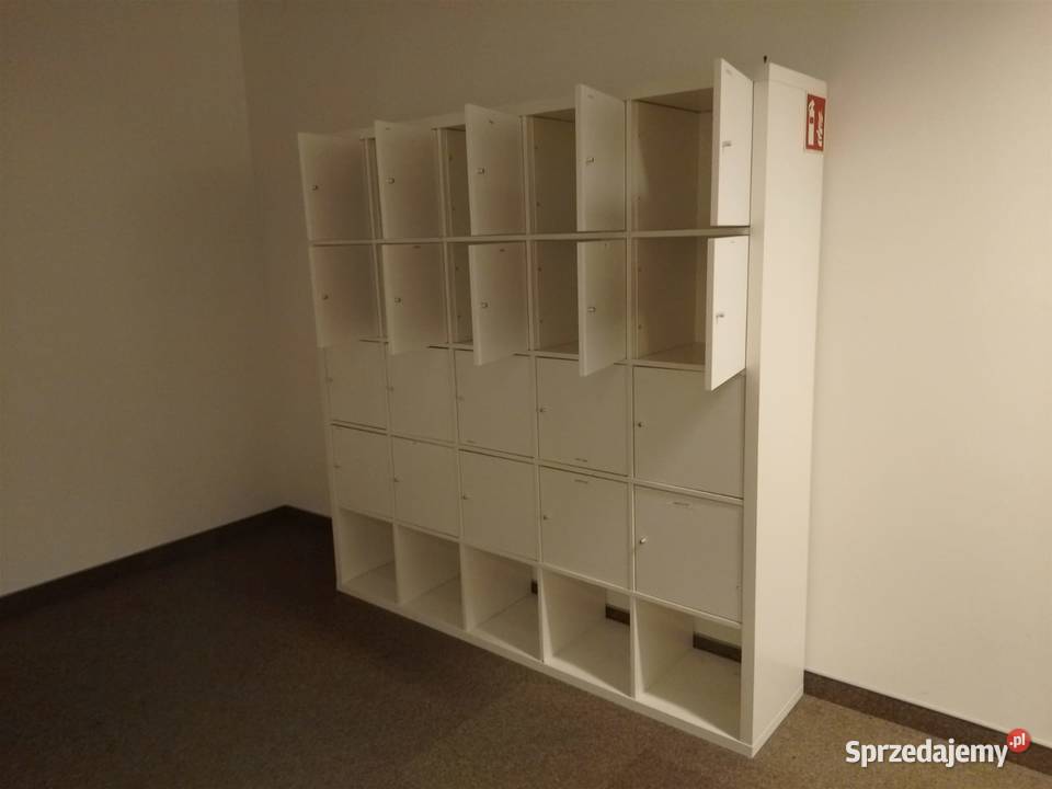 Regał 5x5 IKEA Kallax duży z szafkami biały
