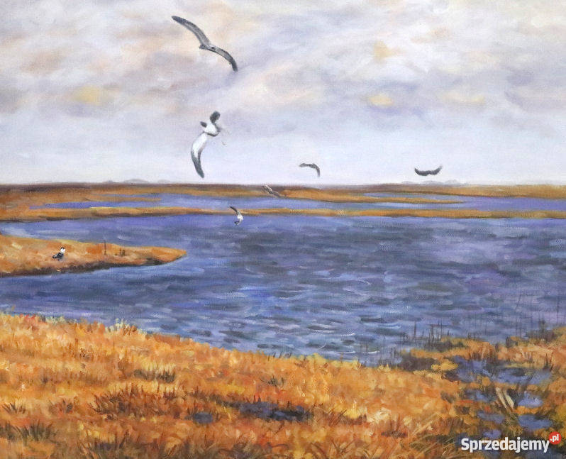 Ręcznie namalowany obraz olejny Czajki Józef małopolskie Kraków