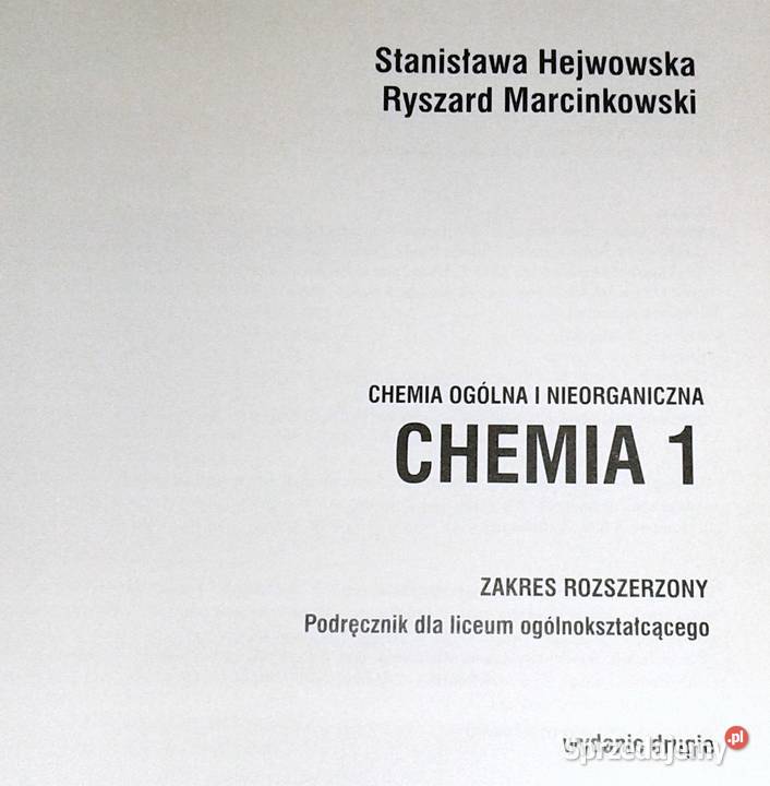 Chemia 1 S Hejwowska R Marcinkowski Chełm sprzedam