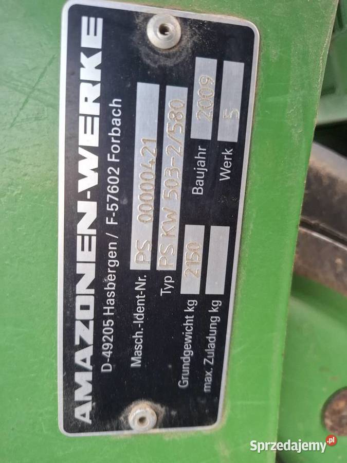 Brona aktywna wirowa Amazone 5 m stan Brony Rolnictwo Wola Trzydnicka