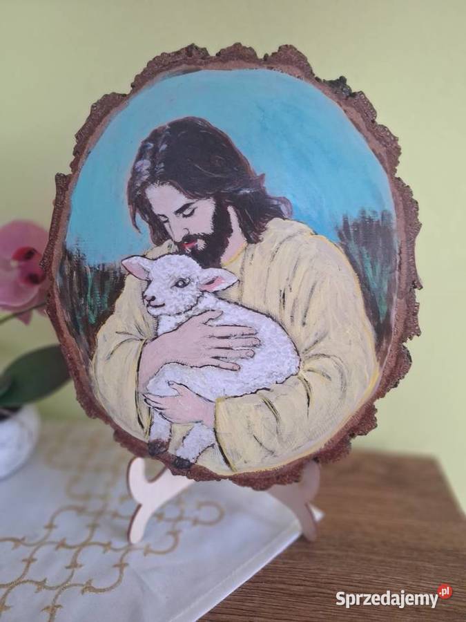 Obraz malowany ręcznie na drewnie sprzedam