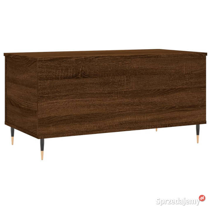 Stolik kawowy brązowy dąb 90x445x45 WM830971 mazowieckie Warszawa