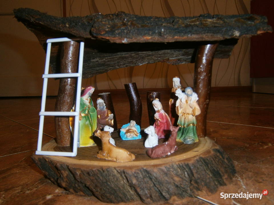 Szopka Bożonarodzeniowa na drewnie drewniana Siedlce sprzedam