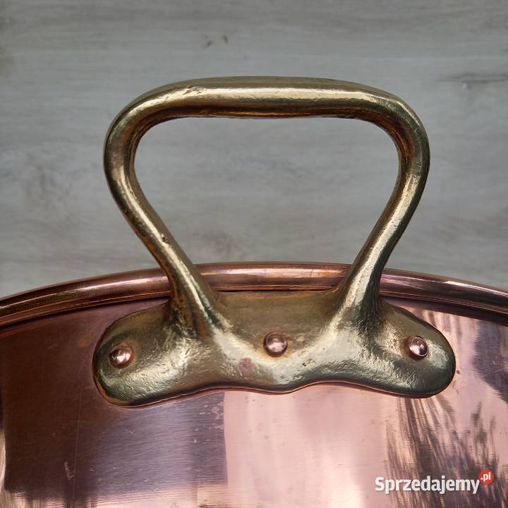 Duża miedziana misa miedziany garnek do powideł Warszawa