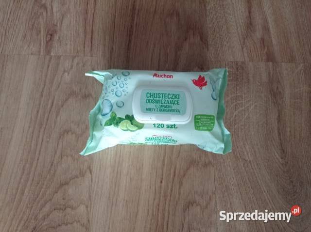 Chusteczki odświeżające o zapachu mięty z śląskie