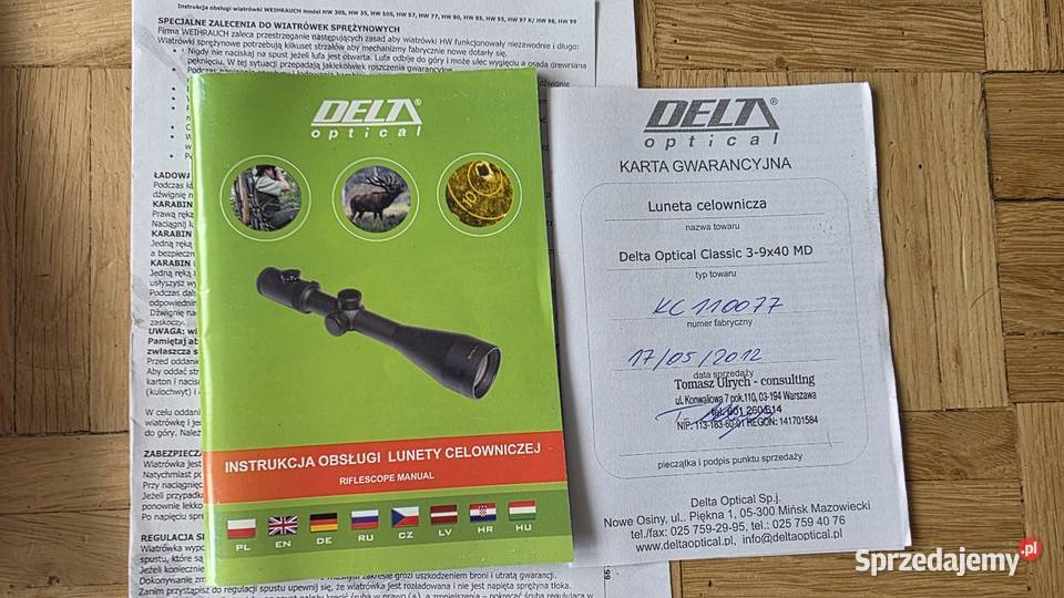 Wiatrówka Weihrauch HW 50 osprzęt