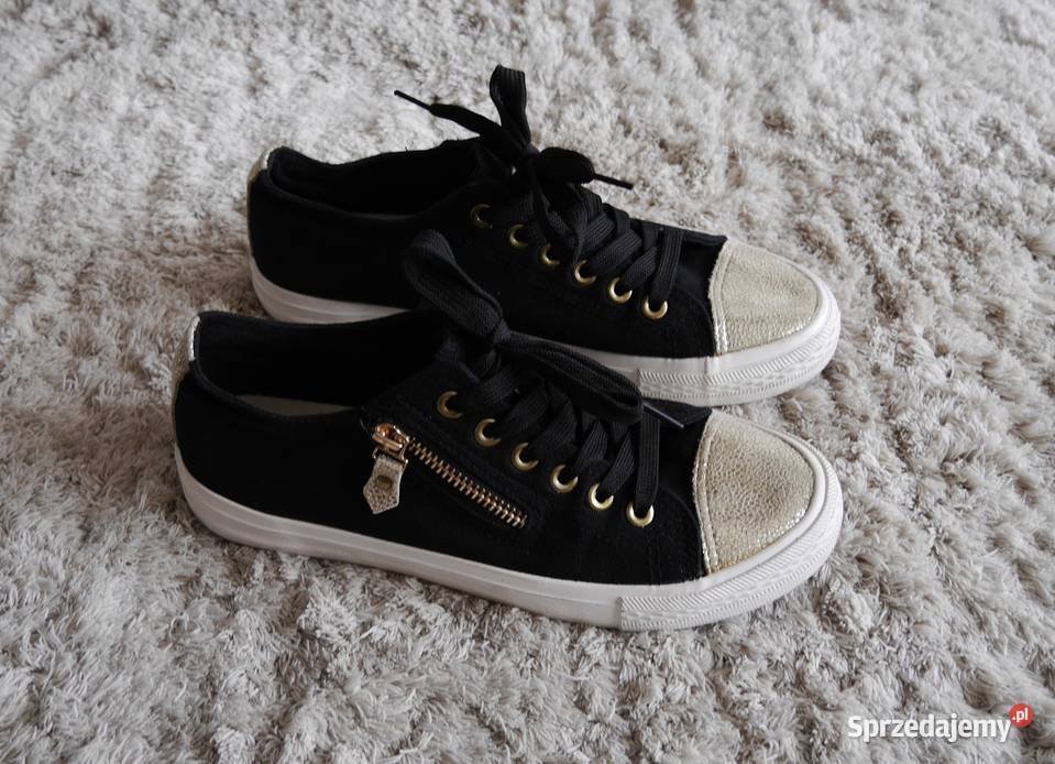 Trampki złote mieniące drobinki zamek 36 Wrocław