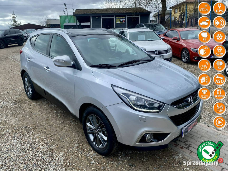 Hyundai ix35 16GDI ledy skóry kamera Navi szary pomorskie Gdańsk