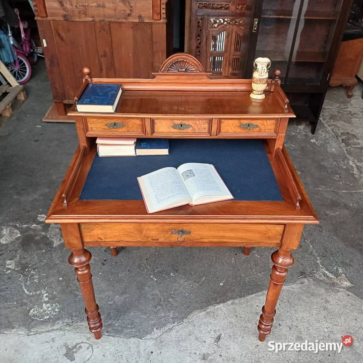 Antyczne Eklektyczne Biurko z wysuwanym blatem Suchorzew sprzedam