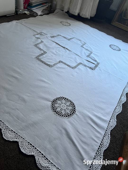 Obrus szydełkowy ręcznie robiony rękodzieło Zabrze