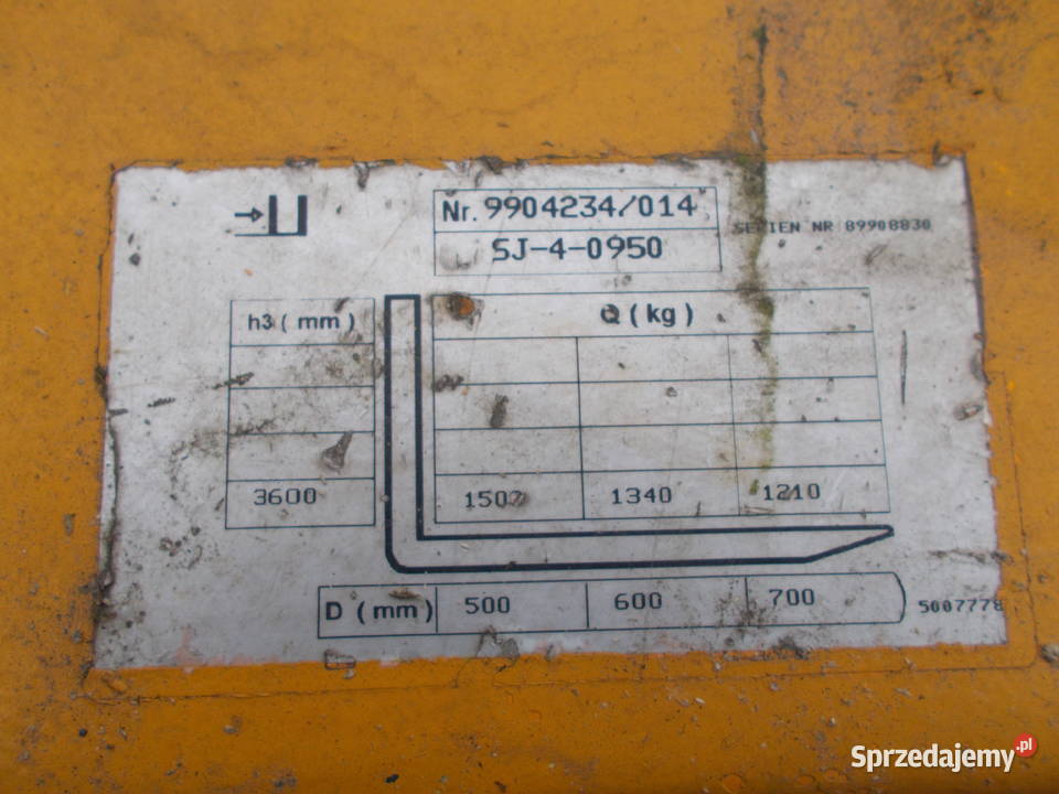 wózek widłowy Elektryczny 3 kołowy Brzeg