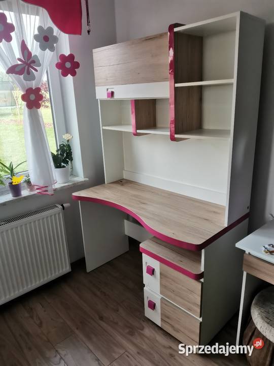 Meble dziewczynki dziecięce biurko komoda 2 Łopuszno