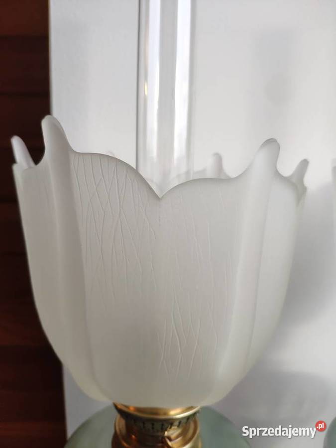 Para identycznych francuskich lamp naftowych XIX małopolskie sprzedam