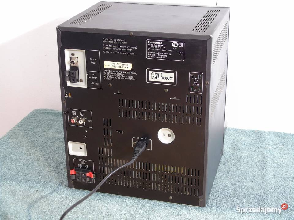 Wieża Panasonic radio AUX karaoke mocna DOSTAWA Jasło