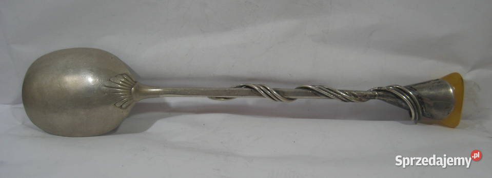 Srebrna Lyzeczka z Bursztynem Warszawa