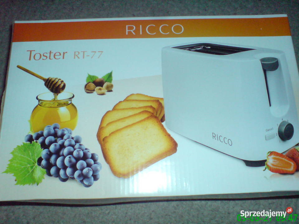 Toster nowy firmy Ricco z regulacją mocy AGD Łódź