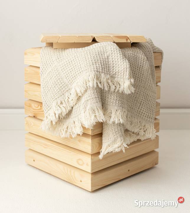 Pufa drewniana ogrodowa siedzisko kufer skrzynia Kalety