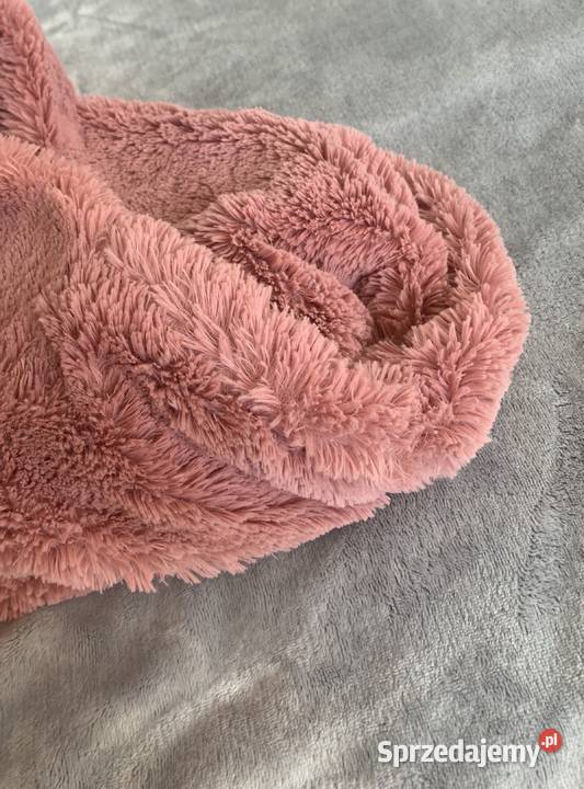 Miękki szal komin pluszowy różowy NOWY Jasło
