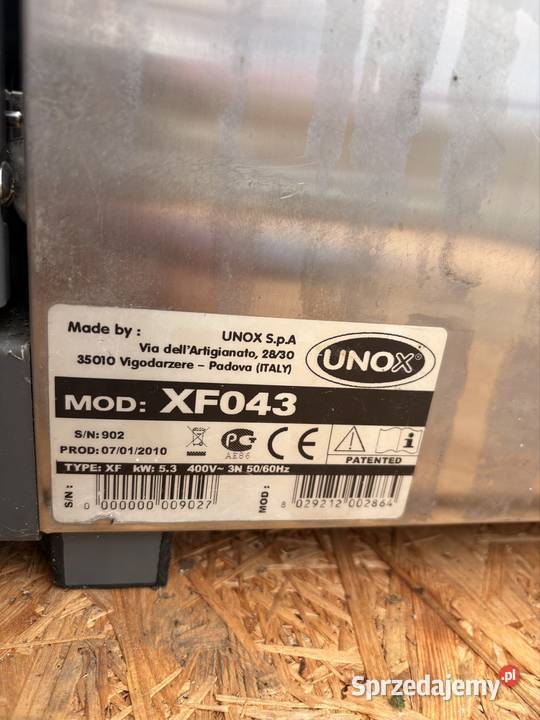 Piec konwekcyjny XF043 LINEMICRO MANUAL unox Łęknica