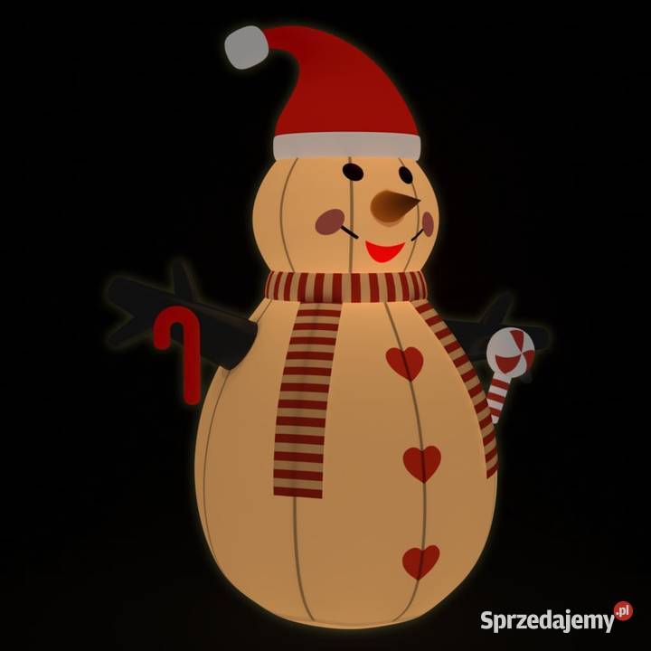 vidaXL Nadmuchiwany bałwan z oświetleniem LED