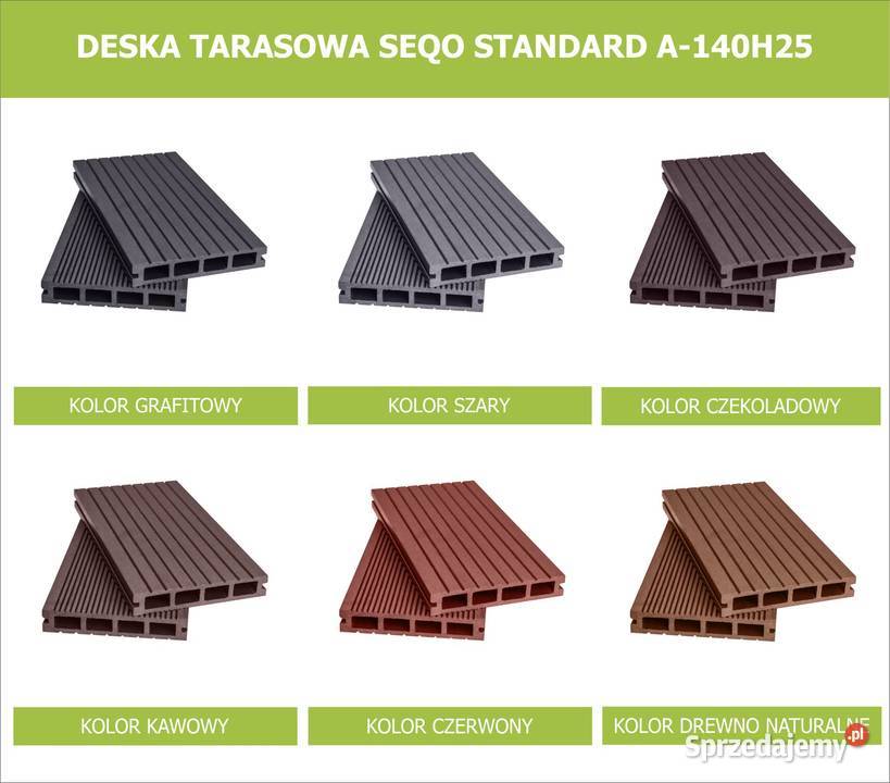 DESKA TARASOWA SEQO STANDARD MODEL A140H25 Dom i Ogród Ostrzeszów