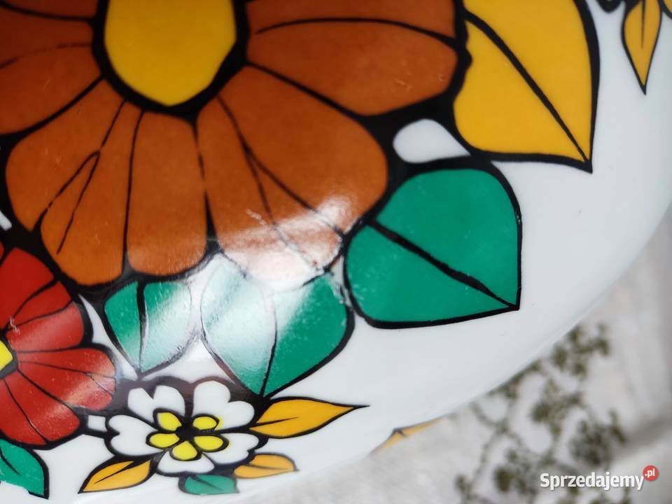 Wazon porcelanowy w kwiaty z Chodzieży Głuchołazy