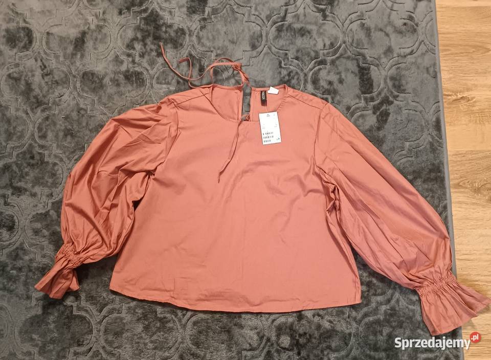 Nowa bluzka HM M brzoskwiniowa bufiaste rękawy Katowice