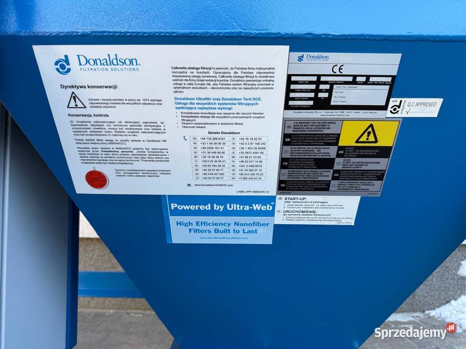 Odciąg pyłu wyciąg dymu spawalniczego Donaldson Produkcja Zdziechowice