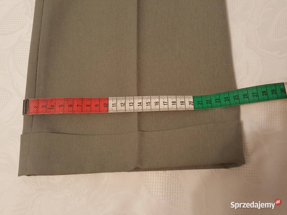 SPODNIE w kant z materiału nogawki z mankietami sprzedam