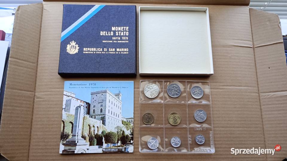 Stare monety 1978 San Marino 9 monet Stan Lesko