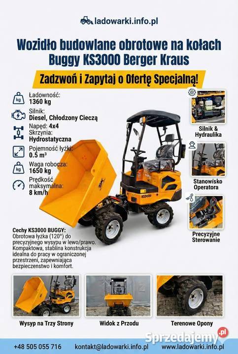 Wozidło budowlane obrotowe na kołach Buggy Części i osprzęt rolniczy Opole sprzedam