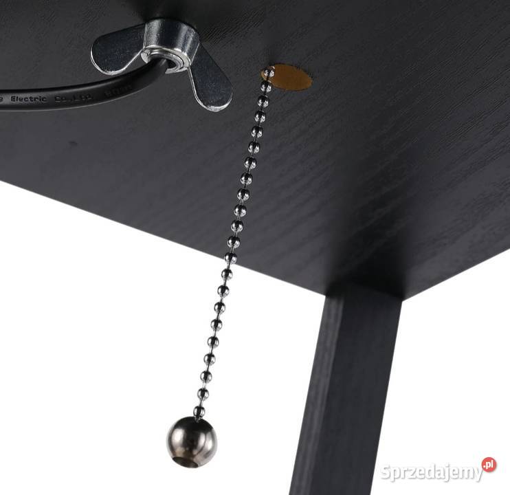Lampa stojąca z półkami drewno czarne małopolskie Bochnia