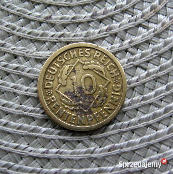 Niemcy Weimar 10 Rentenpfennig 1924r F Kalisz
