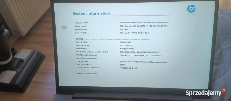 HP ZBook Firefly 14 G8 i7 250 Gostyń