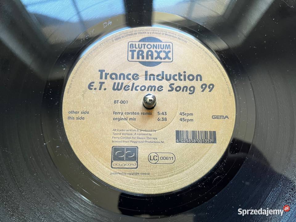 Trance Induction ET Welcome Song 99 Trance sprzedam