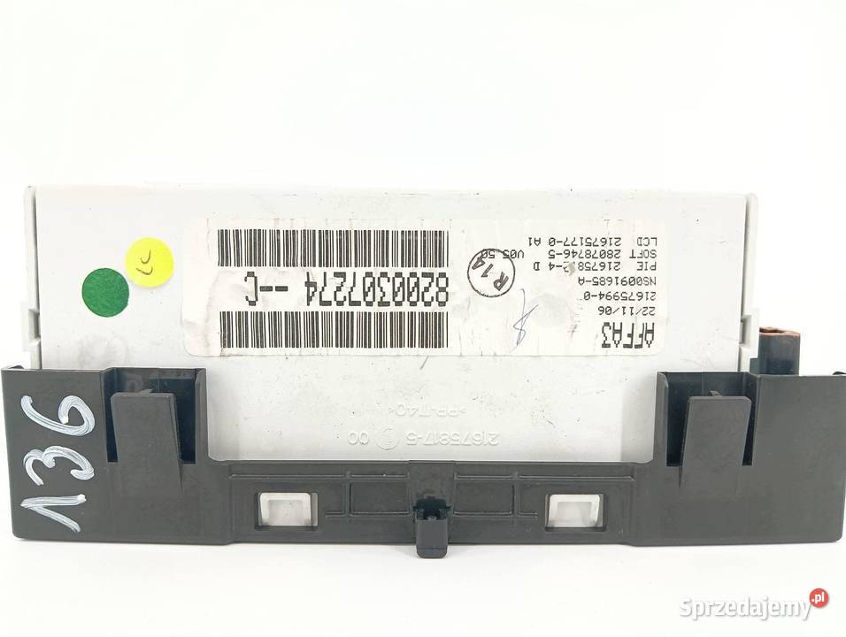 WYŚWIETLACZ 8200307274 Renault Clio III 20052014
