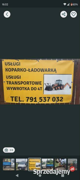 Transport mała wywrotką do 4 ton małopolskie Olkusz