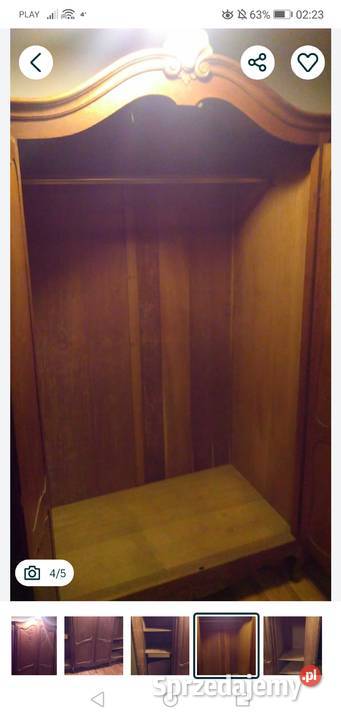 Sprzedam piękną 4 drzwiową dębową solidną szafę Stargard