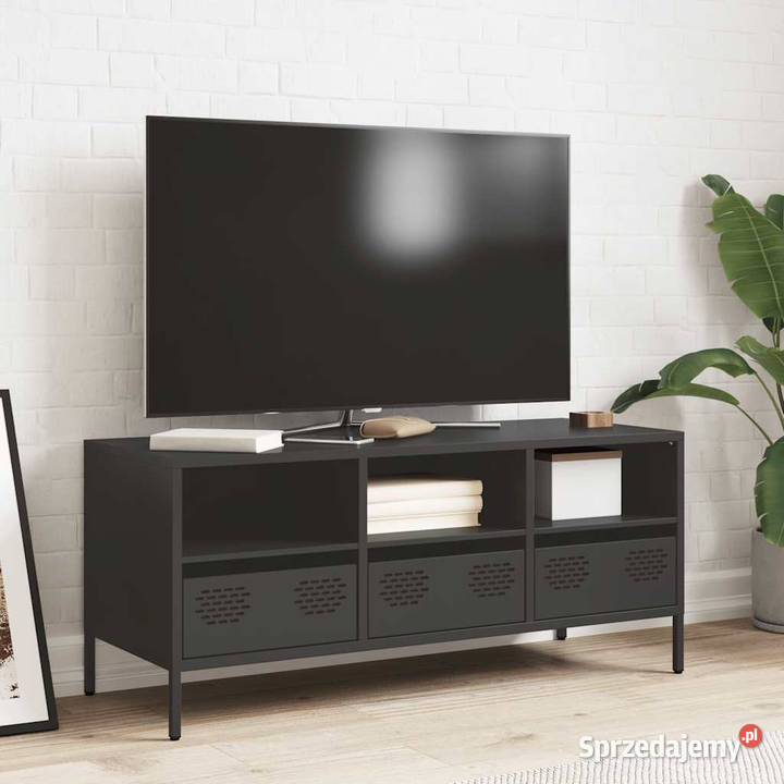 Szafka RTV czarna 1015x39x435 stal walcowana na RTV Warszawa sprzedam